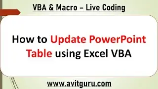How to Update PowerPoint Table using Excel VBA