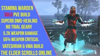 ESO Stamina Warden Solo PVE Build - Firesong - Vateshran & VMA Build