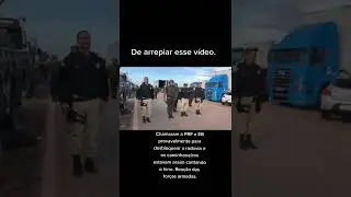 Chamaram a PRF e eles cantaram o Hino Nacional com os caminhoneiros! #Bolsonaro #Bolsonaro2022