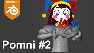 Blender Character Modeling Process Part2 - Pomni - The Amazing Digital Circus