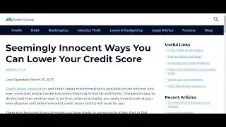 Seemingly Innocent Ways You Can Lower Your Credit Score