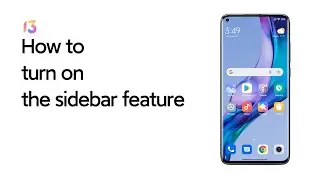 How to turn on the sidebar feature