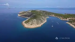 Zaliv Tratinska, otok Zirje (Hrvaska iz zraka)