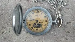 Vintage Molnija UralAZ 18 Jewels Great Patriotic War 1945-1985 USSR Russian Mechanical Pocket Watch.