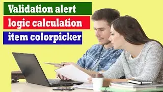 How to create a Validation alert if logic calculation item color picker part -6