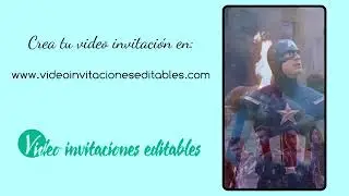 Video invitación de Los Vengadores para editar en línea
