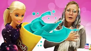 Барби - демон?! Баба Маня его прогоняет! Как пережить ремонт в доме? Игры в куклы с Плей До