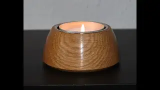 Woodturning #52   A simple Tealight Holder