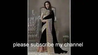 Touching BLACK Sarees & Stone & Zari Work Georgette Designer Sarees