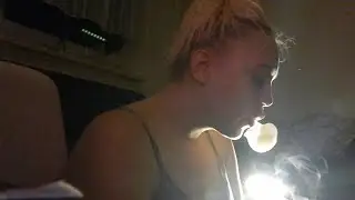 Good night smoking😴| Nose exhales smoking fetish❤️