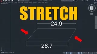 Stretch command in autocad 2020