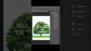 blending text into a leaf in Photoshop #fypシ #photoshop #flyerdesign #logodesign #trendingvideo