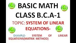 SYSTEM OF LINEAR EQUATION-1