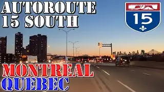 AR-15 South - Montréal - Quebec - 4K Sunset Highway Drive