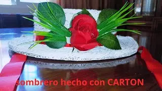 Como hacer un sombrero  fácil , con CARTON.  #manualidades #sombreros #craft