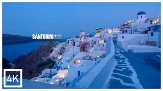 Santorini's Quiet Awakening: No Crowd 4K Morning Walking Tour