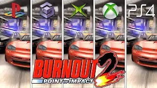 Burnout 2 Point of Impact (2002) PS2 vs GameCube vs XBOX vs XBOX 360 vs PS4