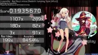 Osu - t+pazolite - Bad Boy's missa Rabbit's Jumping Style [AR10] +HD Clear