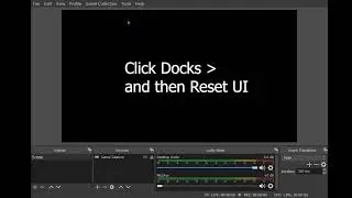 How to Open the Controls Bar in OBS Studio after it disappears