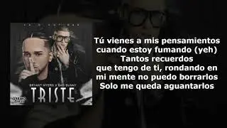 Bad bunny Bryan Myers triste video oficial letra