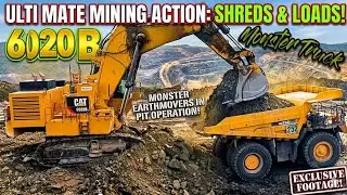 Excavator Moving Towards Loading Area | 6020B Caterpillar