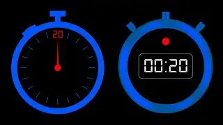 Stopwatch 20 Second No Copyright - Blue Grotto Frame