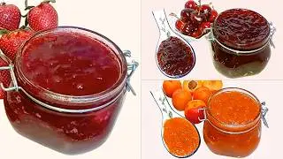 Μαρμελάδα - Φράουλα 🍓 Βερίκοκο 🍑 Κεράσι 🍒 - Jam - Strawberry, Apricot, Cherry