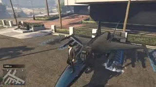 Parking the p-996 Lazer at the Casino in GTA5