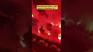 Marseille-Fans vor dem entscheidenden #UCL-Spiel gegen Tottenham 🔵🔥 #OM #shorts #viral #shortvideo
