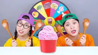 大きなスプーンVS小さなスプーンの食事チャレンジドナ