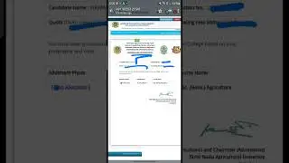 TNAU | 1st Counselling Seat Allotment letter Released & Certificate Verification List