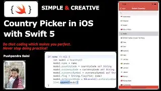 Country picker in iOS with swift 5 without 3rd Party library