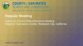 Independent Civilian Advisory Commission on the Sheriff’s Office, August 21, 2024 6:30pm