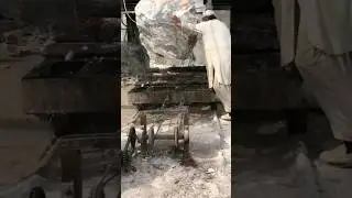 wow amazing Production of Decorative marbles from stone #marblesculpture #marblemines