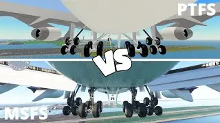 MSFS vs PTFS 747 Landing at Tokyo