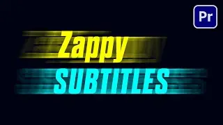 ZAPPY SUBTITLES ⚡ Premiere Pro Tutorial