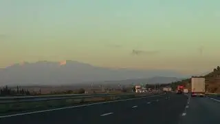 Дорога в Барселону, объезжаем Марсель, утро Франция