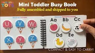 Alphabet and Beginning sounds matching, Toddler Mini Busy Book VOL5, Preschool Learning, PreK