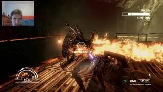 Aliens vs Predator Let's Play: Xenomorphs, Facehuggers and Hives (Marine Campaign Part 2)