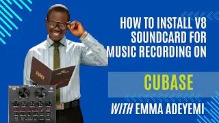 How to connect sound card for audio recording on Cubase using V8 soundcard
