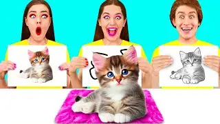 Кто Лучше Нарисует Предмет, Получит Его | Крутые Трюки для Рисования от 4Fun Challenge