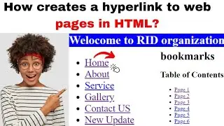 || Lec-14 || what is #anchor tag in HTML? how to create #hyperlink  & #Bookmark in our #web page