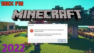 MINECRAFT GLFW Error 65542 WGL The driver does not appear to support  | 2022 EASY METHOD