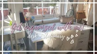Desk makeover  | desk + stationary organization
