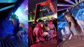Guzheng instrument player