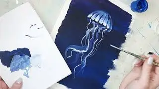 МЕДУЗА ГУАШЬЮ | ПОЭТАПНОЕ РИСОВАНИЕ