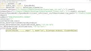 Fetch Historical Data OHLCV From Fyers API in Python