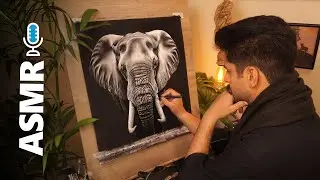 Dedicated to Elephant Lover - Charcoal Drawing