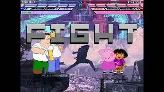 mugen homer and peter vs peppa pig and dora