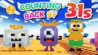 Counting Back by 31s Song | Numberblocks Minecraft | Kids Song